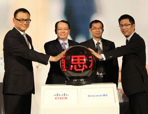 思科騰訊通產(chǎn)品發(fā)布現(xiàn)場啟動(dòng)儀式